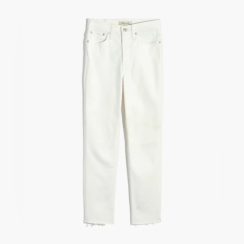 The Perfect Vintage Jean in Tile White: Raw-Hem Edition, Size 32